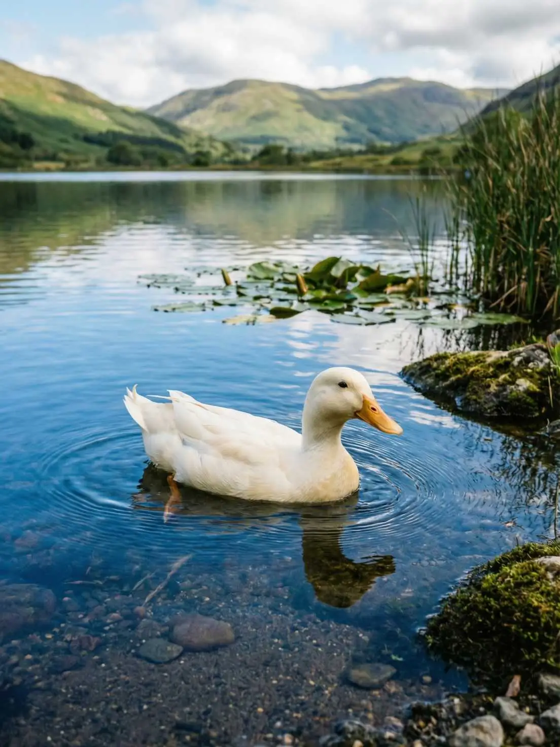 Duck in a pond