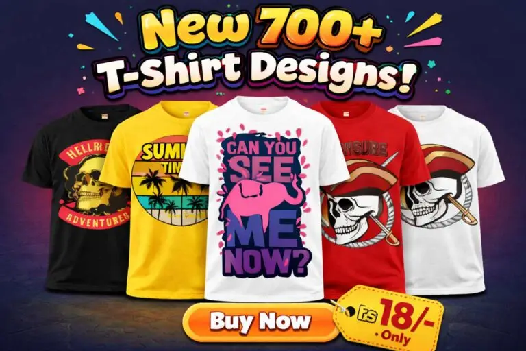 700+ NEW T-Shirt Designs for ONLY ₹18! (Limited Stock)