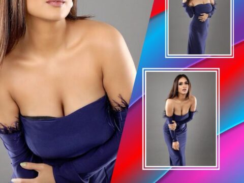 Neha Malik in Blue Dress2 Poster