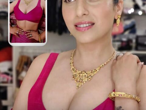 Neha in Pink Lehnga Poster