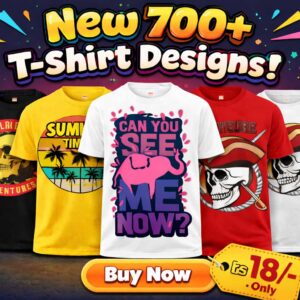 700+ NEW T-Shirt Designs for ONLY ₹18! (Limited Stock)