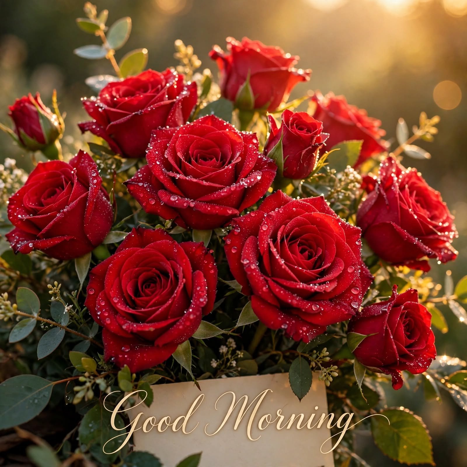 good-morning-image-with-red-roses-bouquet-dewdrops