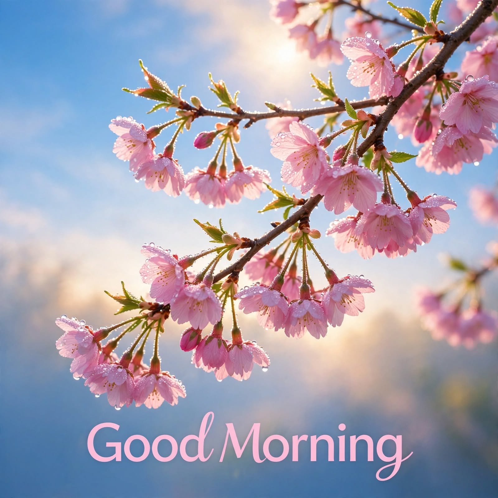 ultra-fresh-pink-cherry-blossoms-branch-with-brigh